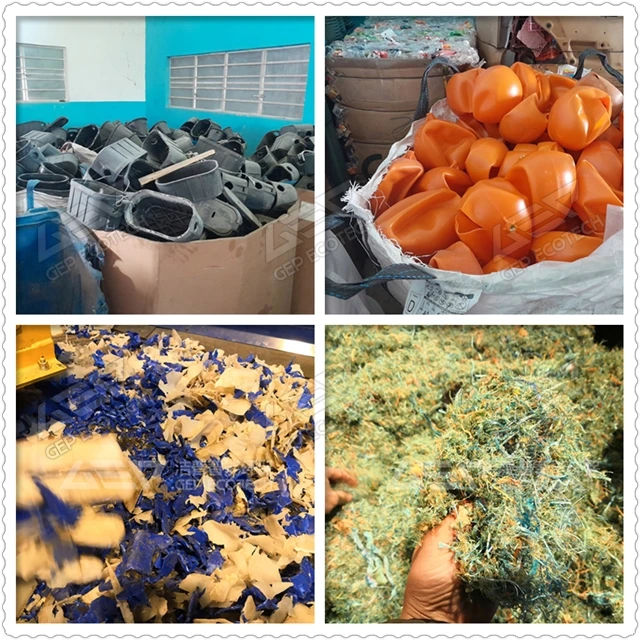 塑料破碎前后对比度