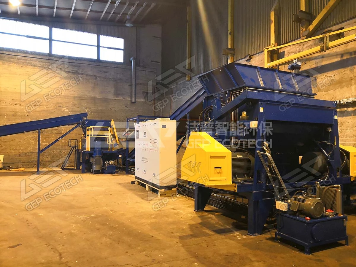 双轴工业垃圾撕碎机